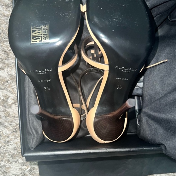 Saint Laurent Tan Strappy Heels - Picture 4 of 7